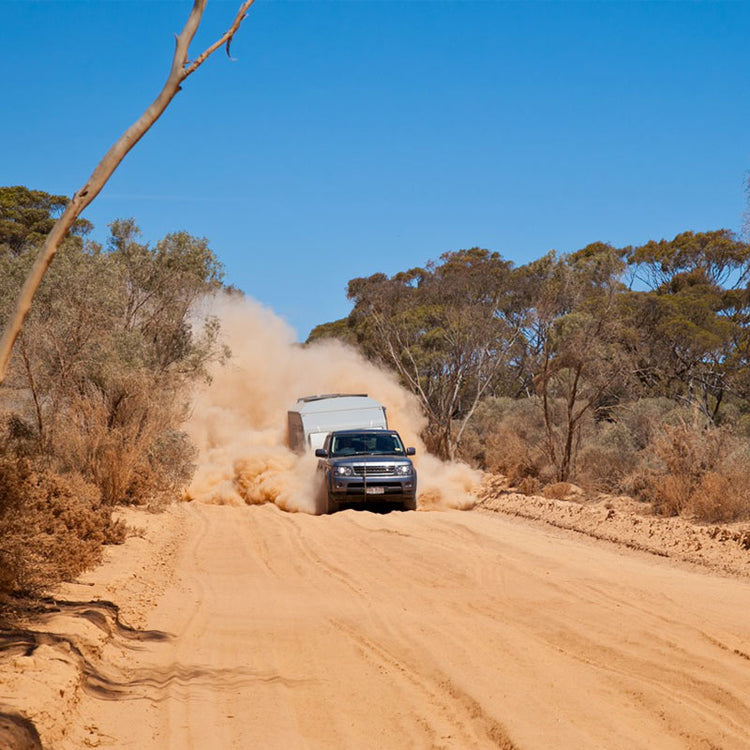 Driving through Australia with A caravan