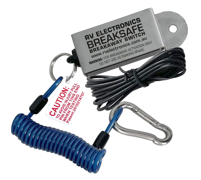 Load image into Gallery viewer, Breaksafe Breakaway Switch and patented blue coil cable 
